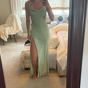 green prom dress formal dress